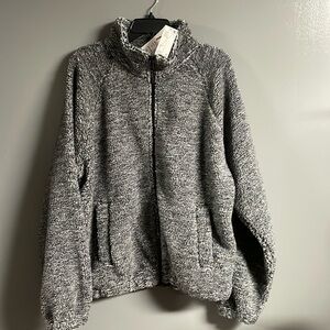 Urban Outfitters Sherpa Zip Up with Pockets